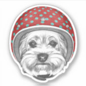 Yorkshire Terrier Dareduivel Sticker (Voorkant)