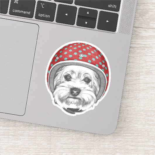 Yorkshire Terrier Dareduivel Sticker (Detail)