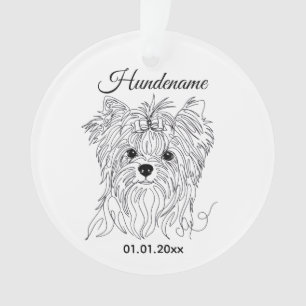 Yorkshire Terrier dessin en une ligne personnalisa