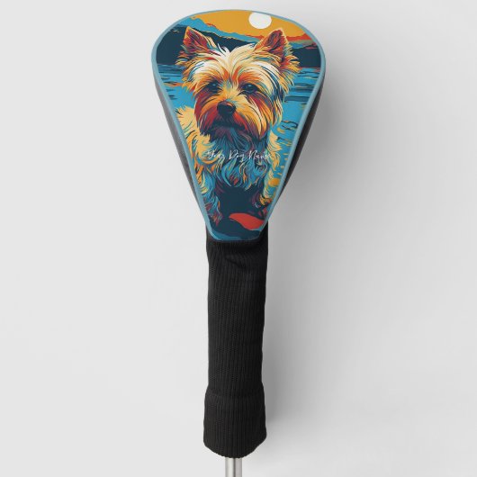 Yorkshire Terrier Dog 002 - Bruno Pokopen Golfheadcover (Voorkant)