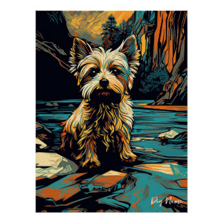 Yorkshire Terrier Dog 005 - Bruno Pokopen Perfect Poster
