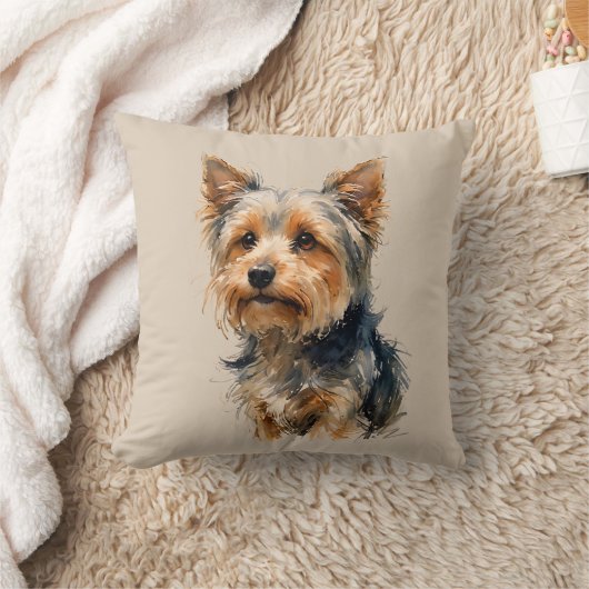 Yorkshire Terrier Dog Art Cushion Kussen (Deken)