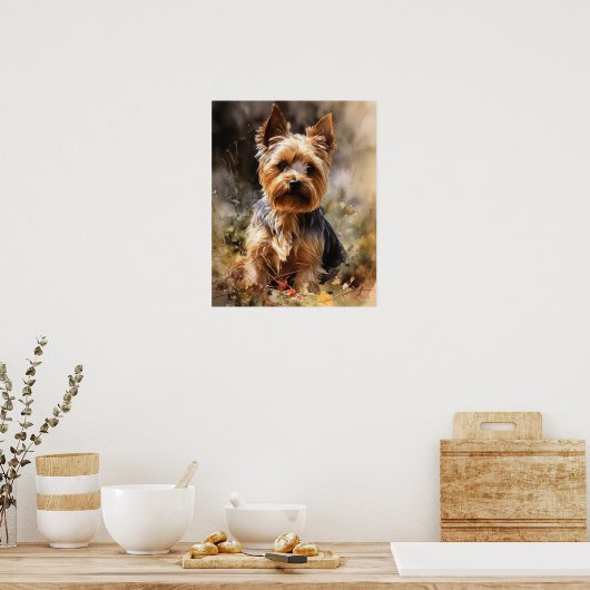 Yorkshire Terrier Dog Art Imprimer Poster (Cuisine)