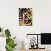 Yorkshire Terrier Dog Art Print Poster (Thuiskantoor)