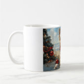 Yorkshire Terrier Dog Christmas Beach Koffiemok (Links)