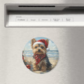 Yorkshire Terrier Dog Christmas  Beach Magneet (Insitu (Vaatwasser))