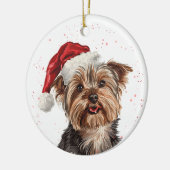 Yorkshire Terrier Dog Christmas Personalized Keramisch Ornament (Links)