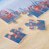 Yorkshire Terrier Dog in auto met kerstman Legpuzzel (Zijkant)