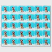 Yorkshire Terrier Dog met kerstkerstkerstkerstkers Cadeaupapier (Vlak)