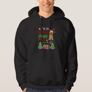 Yorkshire Terrier Dog On Santa's Naughty List Xmas Hoodie