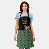 Yorkshire Terrier Dog Paw Print Aangepast Schort (Gedragen)