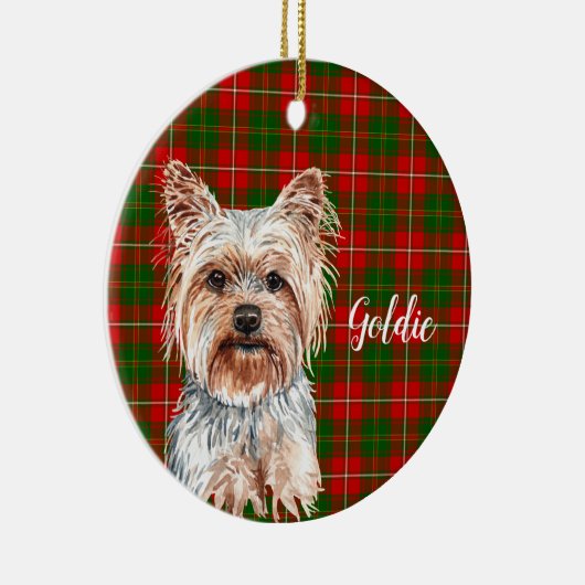 Yorkshire Terrier Dog Personalized Keramisch Ornament (Rechts)