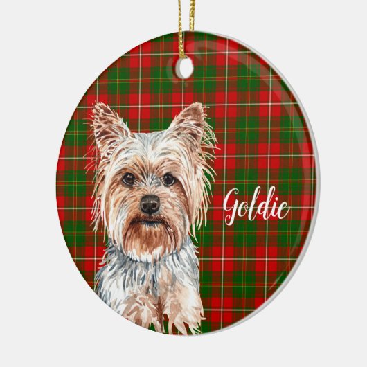 Yorkshire Terrier Dog Personalized Keramisch Ornament (Links)