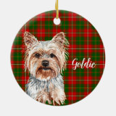 Yorkshire Terrier Dog Personalized Keramisch Ornament (Achterkant)