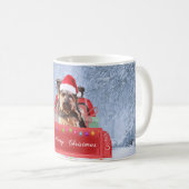 Yorkshire Terrier Dog Snow met kerstmis Koffiemok (Voorkant rechts)