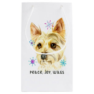 Yorkshire Terrier Dog, Snowflakes, Kerstmis Klein Cadeauzakje