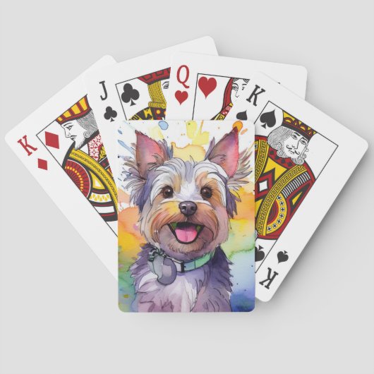 Yorkshire Terrier Dog-speelkaarten Pokerkaarten (Achterkant)