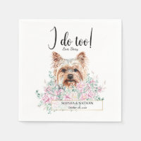 Yorkshire Terrier Dog Wedding Cocktail Napkins