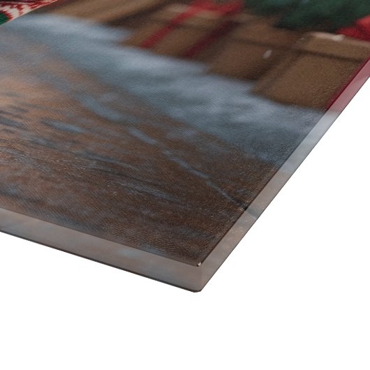 Yorkshire Terrier Dogs Christmas Snow Holiday Snijplank (Hoek)