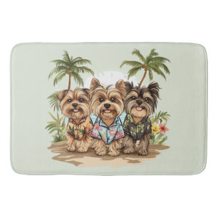 Yorkshire Terrier Dogs Hawaiian Shirten Badmat