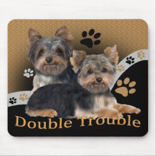 Yorkshire Terrier Double Trouble Gifts Muismat