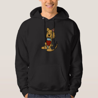 Yorkshire Terrier Drinkende Wijn Hond Hoodie