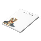 Yorkshire Terrier gepersonaliseerd Notitieblok (Gedraaid)