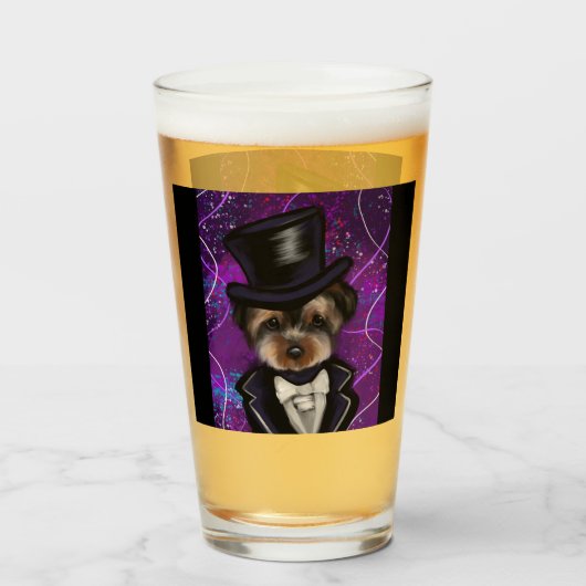 YORKSHIRE TERRIËR GLAS (Voorkant gevuld)