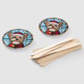 Yorkshire Terrier Glas in lood Kerst Handwaaier (Niet-gemonteerd)