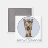 Yorkshire Terrier Granddog Magneet (Voorkant / Achterkant)