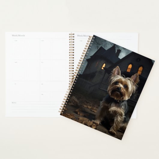 Yorkshire Terrier Halloween effrayant (Devant avec enveloppe)