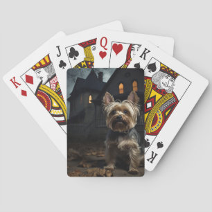Yorkshire Terrier Halloween eng Pokerkaarten