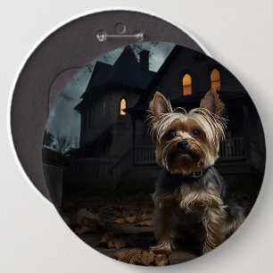 Yorkshire Terrier Halloween eng Ronde Button 6,0 Cm