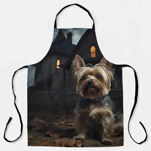 Yorkshire Terrier Halloween eng Schort (Voorkant)