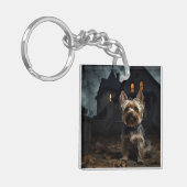 Yorkshire Terrier Halloween eng Sleutelhanger (Voorkant Links)