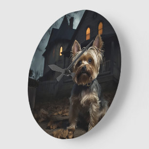 Yorkshire Terrier Halloween Griezelen Grote Klok