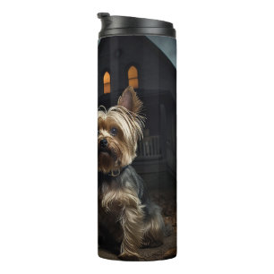 Yorkshire Terrier Halloween Griezelen  Thermosbeker