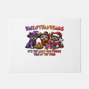 Yorkshire Terrier Halloween Thanksgiving Kerst Deurmat