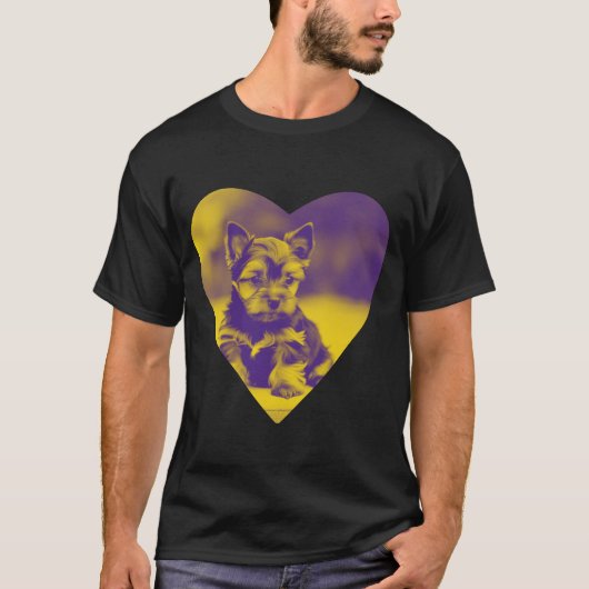 Yorkshire Terrier Heart T-shirt (Voorkant)