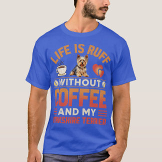 Yorkshire Terrier hond en koffie T-shirt