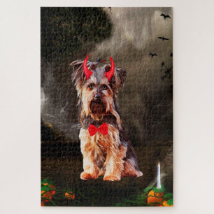 Yorkshire Terrier Hond in Halloween Kostuum Legpuzzel