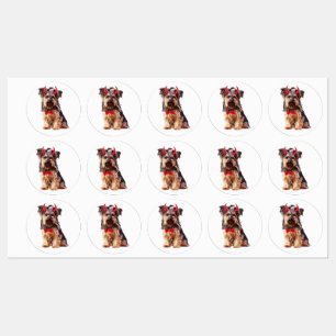 Yorkshire Terrier Hond in Halloween Labels