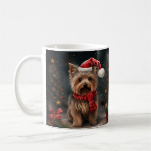 Yorkshire Terrier Hond in Sneeuw Kerstmis Koffiemok