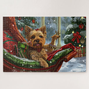 Yorkshire Terrier Hond Kerst Feestelijk Legpuzzel