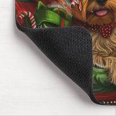 Yorkshire Terrier Hond Kerstfeest Muismat (Hoek)