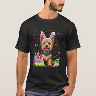 Yorkshire Terrier Hond Pasen Eieren Jacht Konijn O T-shirt