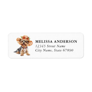 Yorkshire Terrier Hond Retouradres Label