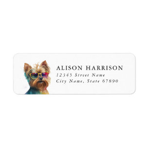 Yorkshire Terrier Hond Retouradres Label