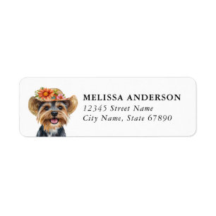 Yorkshire Terrier Hond Retouradres Label