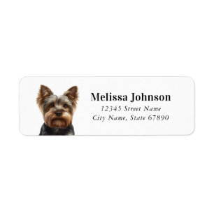 Yorkshire Terrier Hond Retouradres Labels